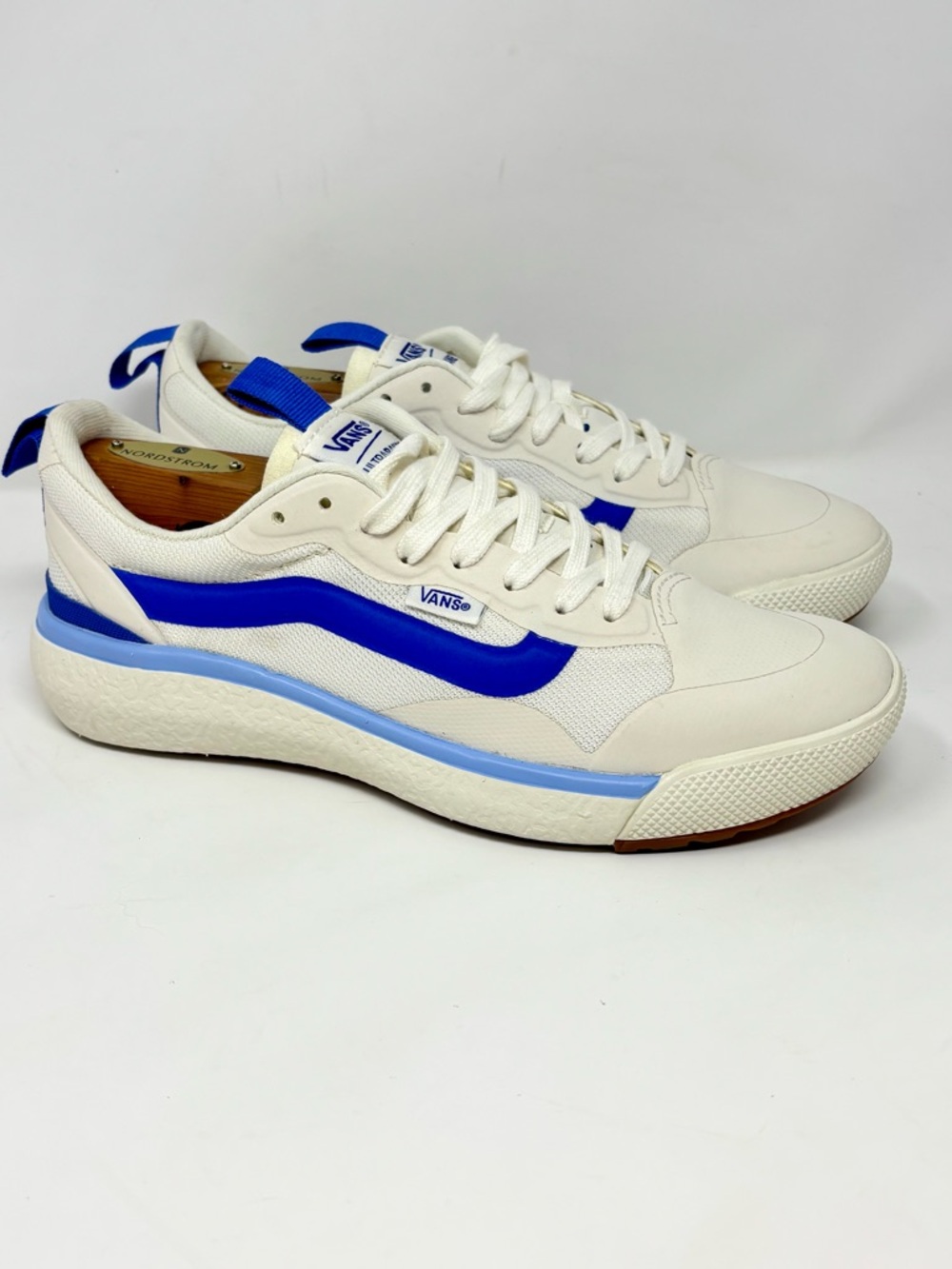 Vans UltraRange EXO Sneakers True Blue Marshmallow White Lace Up Shoes Size 6.5 - Picture 3 of 9